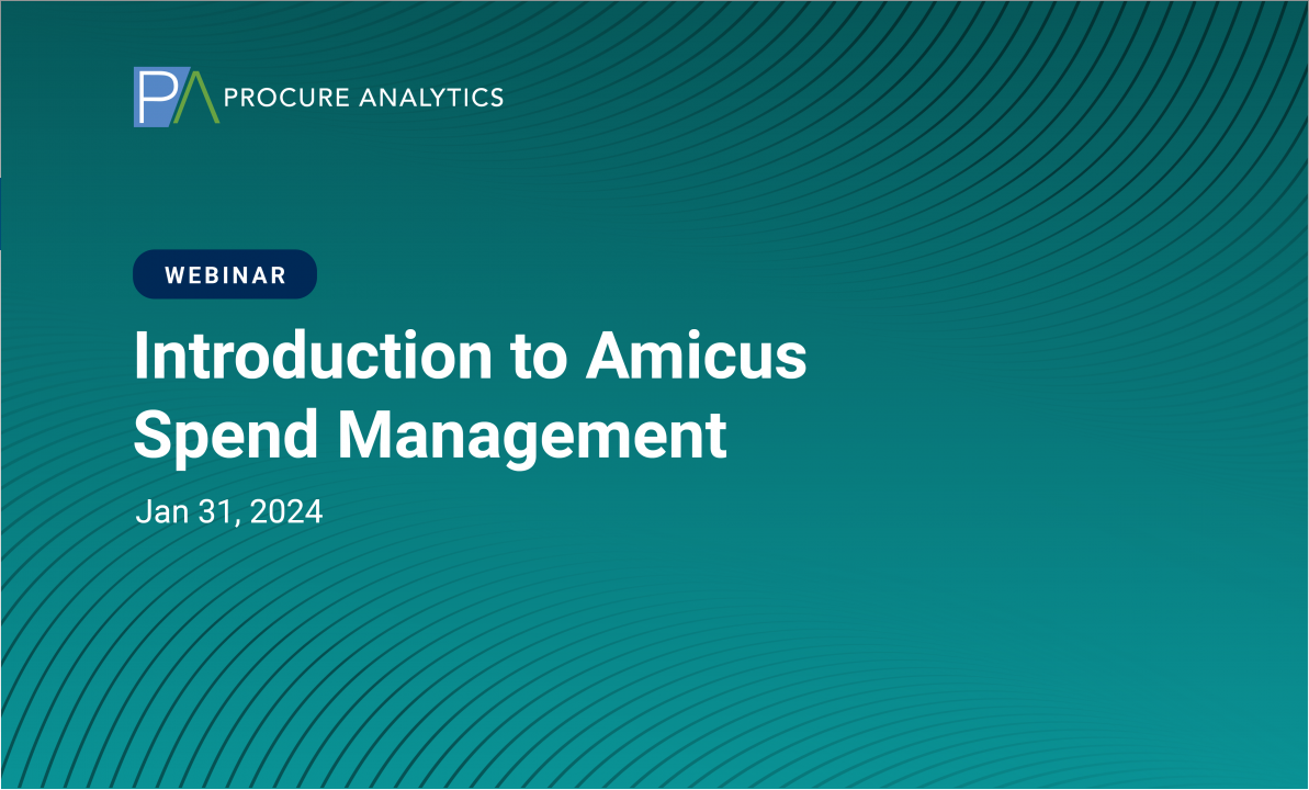 Introduction to Amicus Spend Management