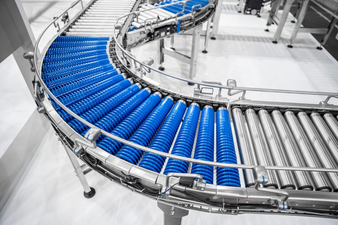 Conveyor belt in a factory